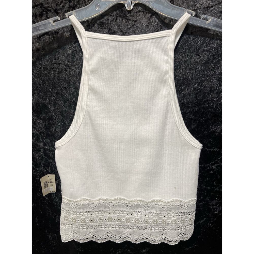 Aeropostale Women’s Crochet Trim Cropped Tank Top Size M NWT! Summer Beach - Picture 2 of 7